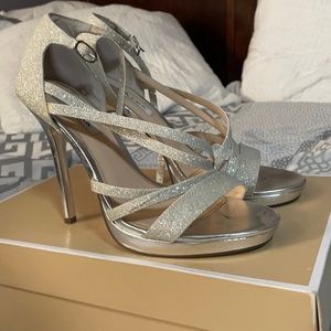 Silver sparkly shoes